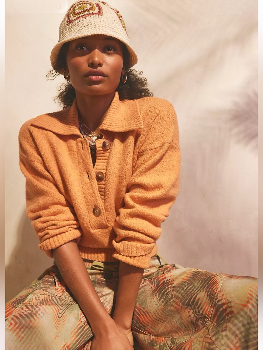Free People Trading Up Polo Color: Iceland Poppy